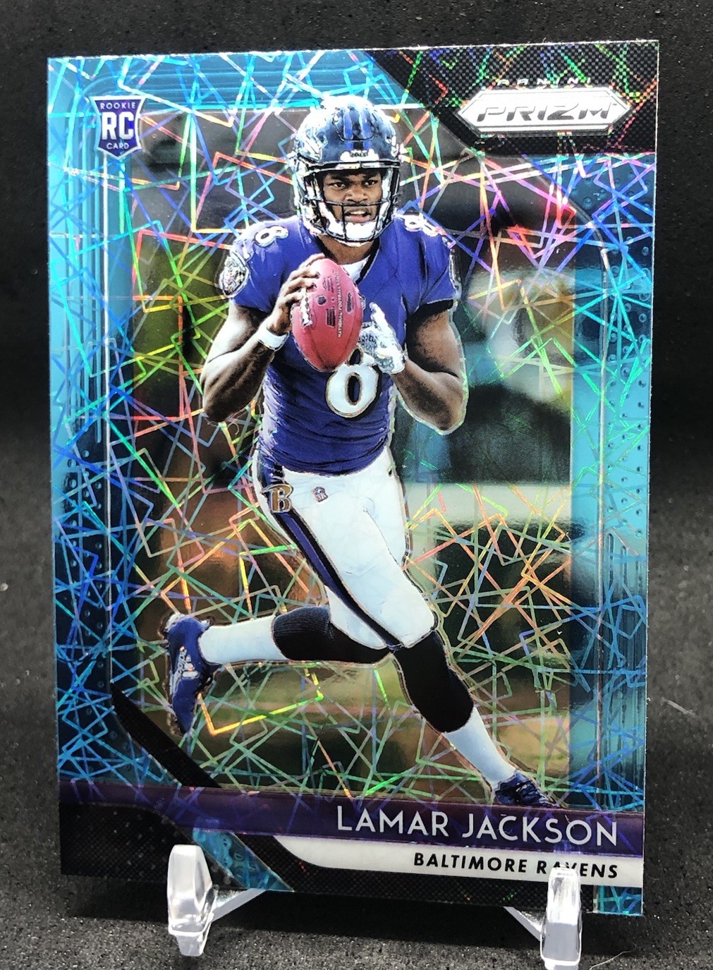Panini 2018 Prizm Football Lamar Jackson Lazer Prizm Rookie #212 Ravens