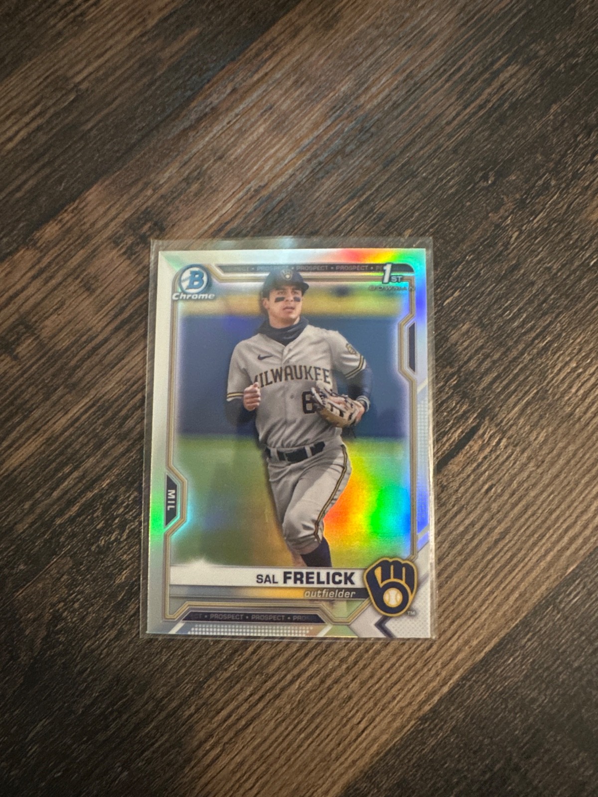 2021 Bowman Chrome Draft Sal Frelick 1sy year Refractor!
