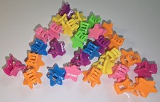 20Pcs Mini Star Hair Clips for Girls Tiny Colorful Claw Clips Party Favor Gift