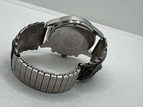 Pulsar Men’s Chronograph Black Dial Date Custom Sterling Bracelet Watch YM92-X11 - Picture 10 of 10