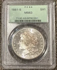 1881 S Morgan Silver Dollar PCGS MS63 OGH Old Green Holder US Silver $1 Coin
