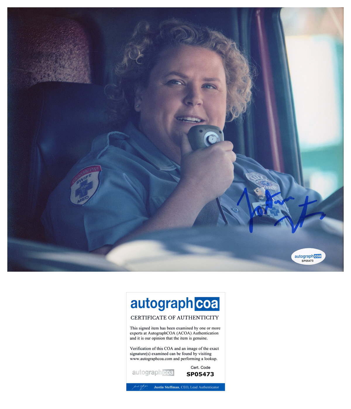 Fortune Feimster ‘Yes’ Signed 'Jean The Paramedic' 8x10 Photo ACOA