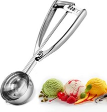 Bixel Ice Cream Scoops with Easy Trigger - Large Sized (6.3cm) 304 Stainless St