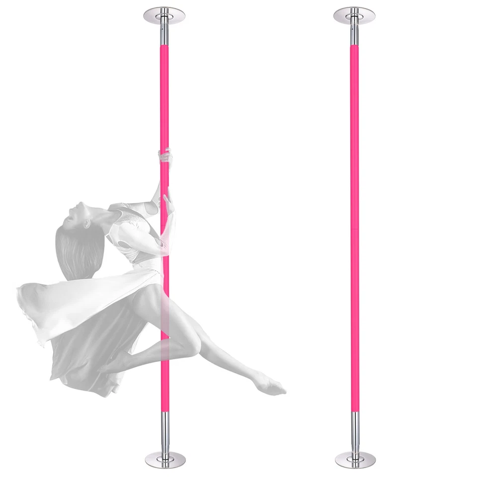 Yescom 9,25 pies poste pelador 45 mm silicona giratorio estático poste de baile, rosa Foto 2 de 4