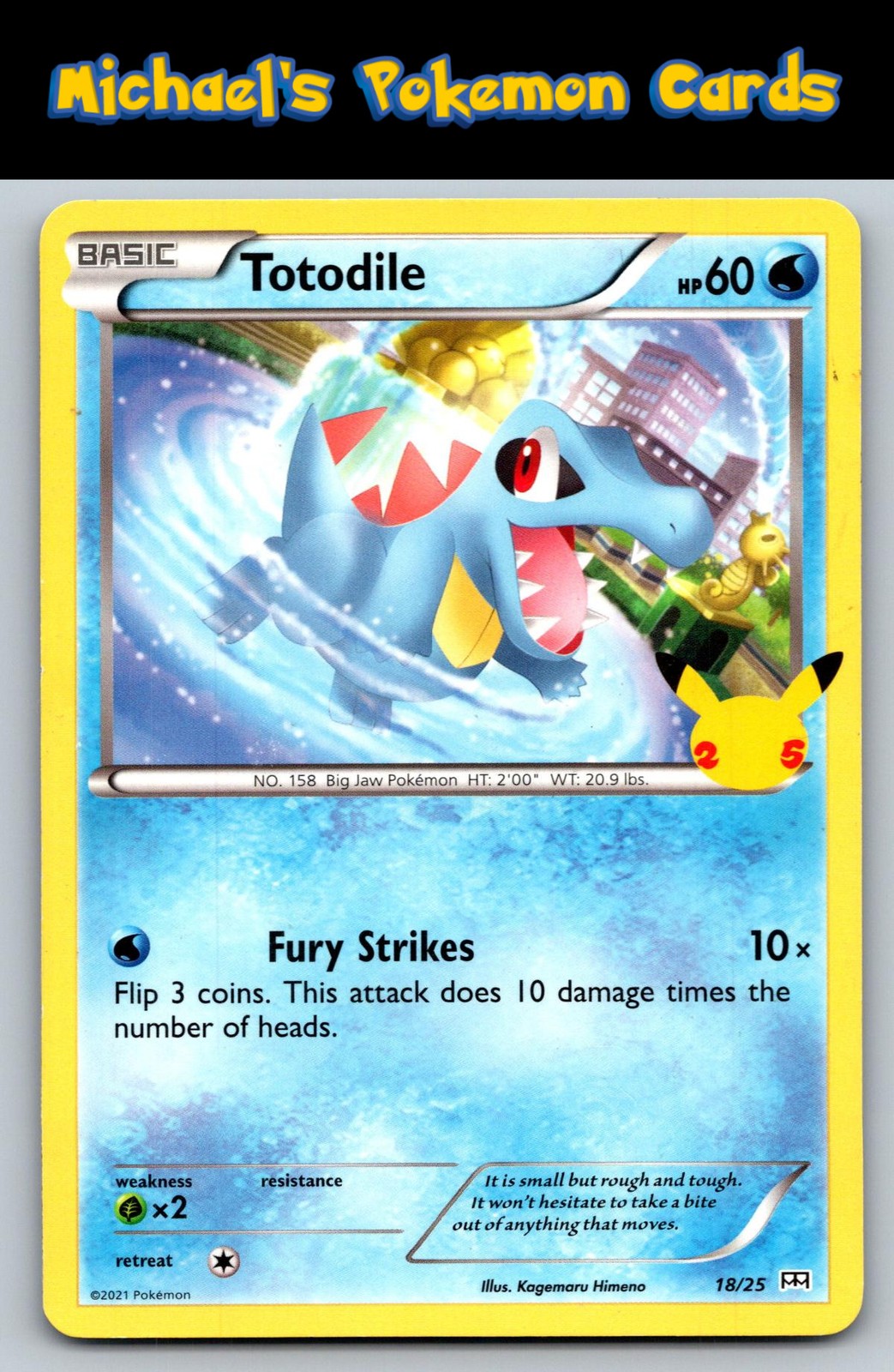 Totodile 018/025 Promo McDonald's 25th Anniversary Promos Pokemon