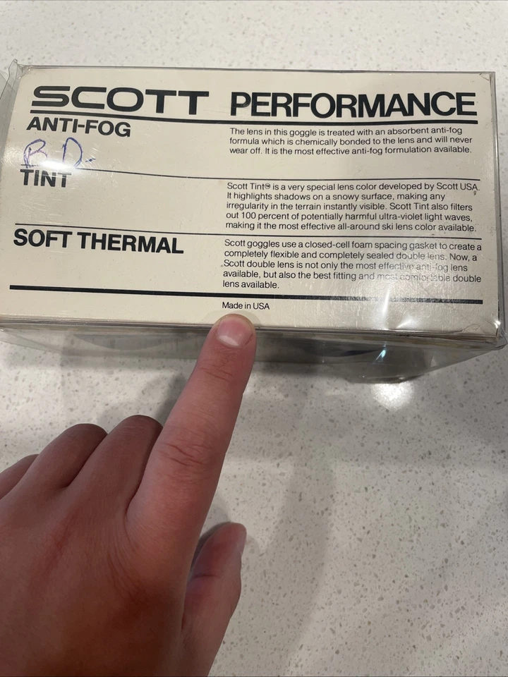 Gafas de esquí/snowboard Venturi vintage Scott EE. UU. - flecos negros dorados nuevas - sin abrir Foto 4 de 4