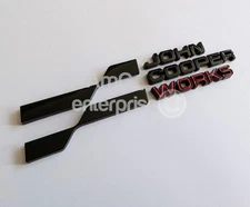 (2024) Gloss Black & Red Rear 3D Tailgate Badge for Mini Cooper Hatch Works JCW