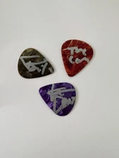 Green Day Autographed Signed Guitar Pick - Billie Joe, Tre Cool, Mike Dirnt