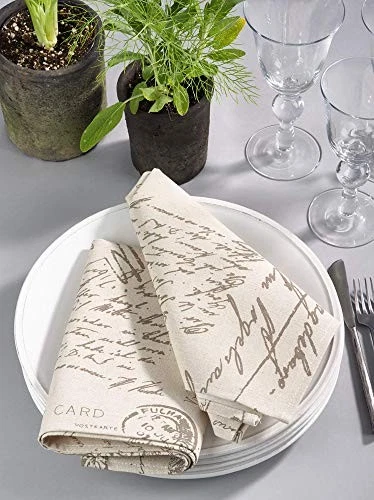 Natural Printed Napkin - 20" Square, 4 Ct.  - Image 3 of 4