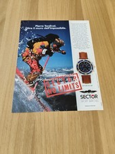 1992 SECTOR SGE 300 PIERRE TARDIVEL WATCH OROLOGIO VINTAGE AD PUB