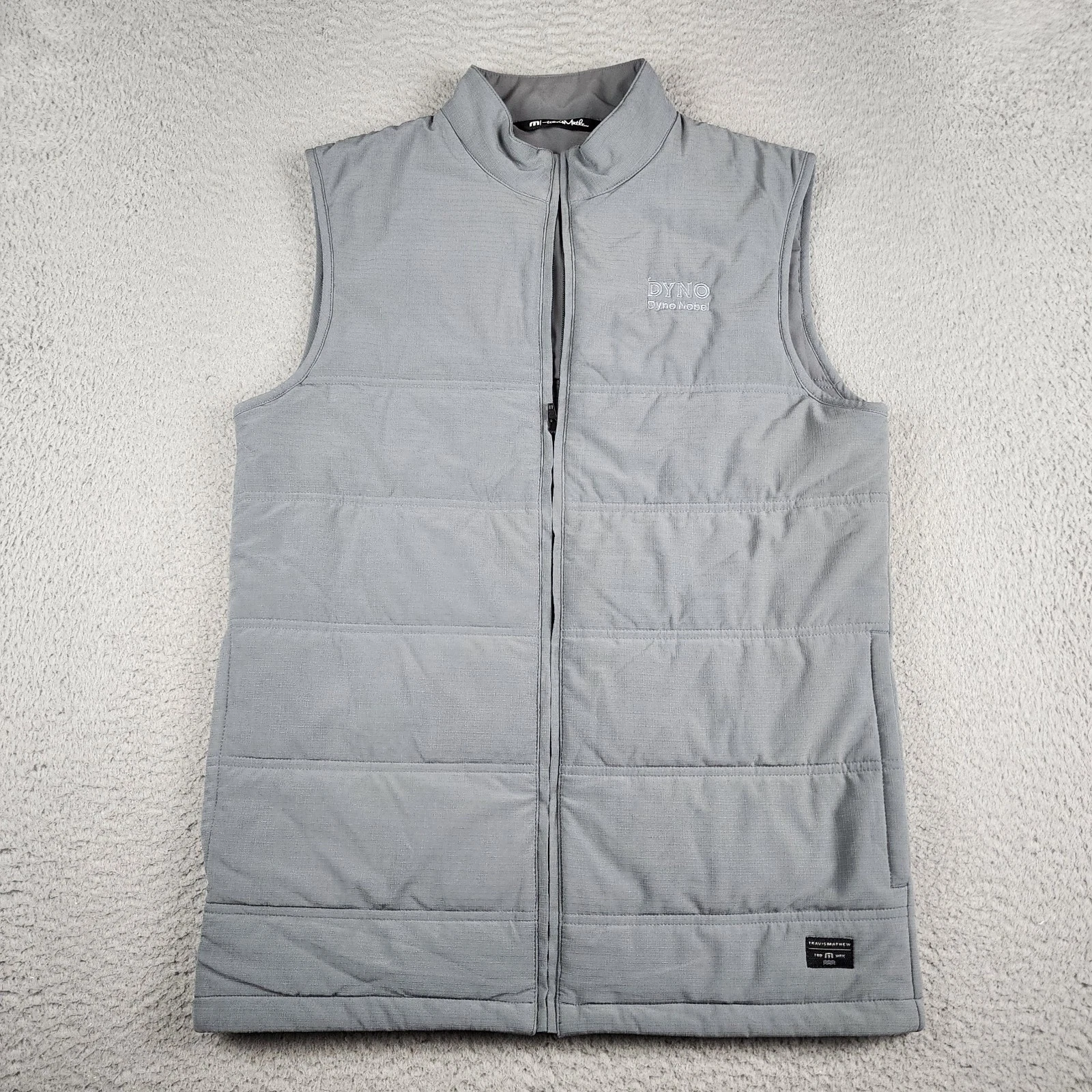 Travis Mathew Vest Mens Small Gray Full Zip Outdoors Golf Casual