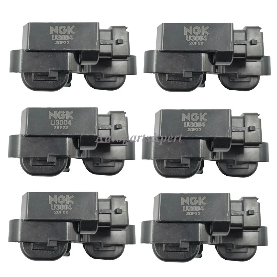 Bobina de encendido 6 piezas OEM NGK 0001587803 para Mercedes CLK C240 C280 CL55 AMG V6 Foto 2 de 4