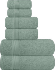 Ultra Soft 6 Pack Cotton Towel Set, Contains 2 Bath Towels 28X55 Inch, 2 Hand To