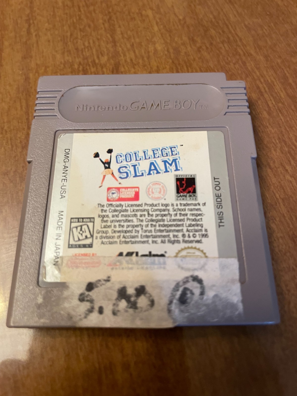 College Slam (Nintendo Game Boy, 1996) Tested Working
