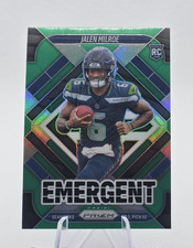 Panini 2025 Prizm Emergent Green Prizm Jalen Milroe #4 Seahawks Rookie Card