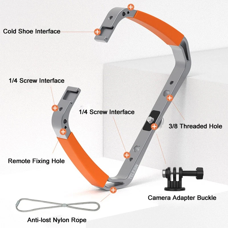 Handheld Grip Stabilizer Underwater Diving Tray Mount For Gopro Hero 10 9 Camera - Image 3 of 4