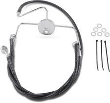 Drag Specialties 1741-2522 Extended Stainless Steel Front Brake Line Kit 16in...