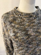 Loft Crew Neck Cozy Soft Women s Lightweight Sweater multicolor marled knit XS