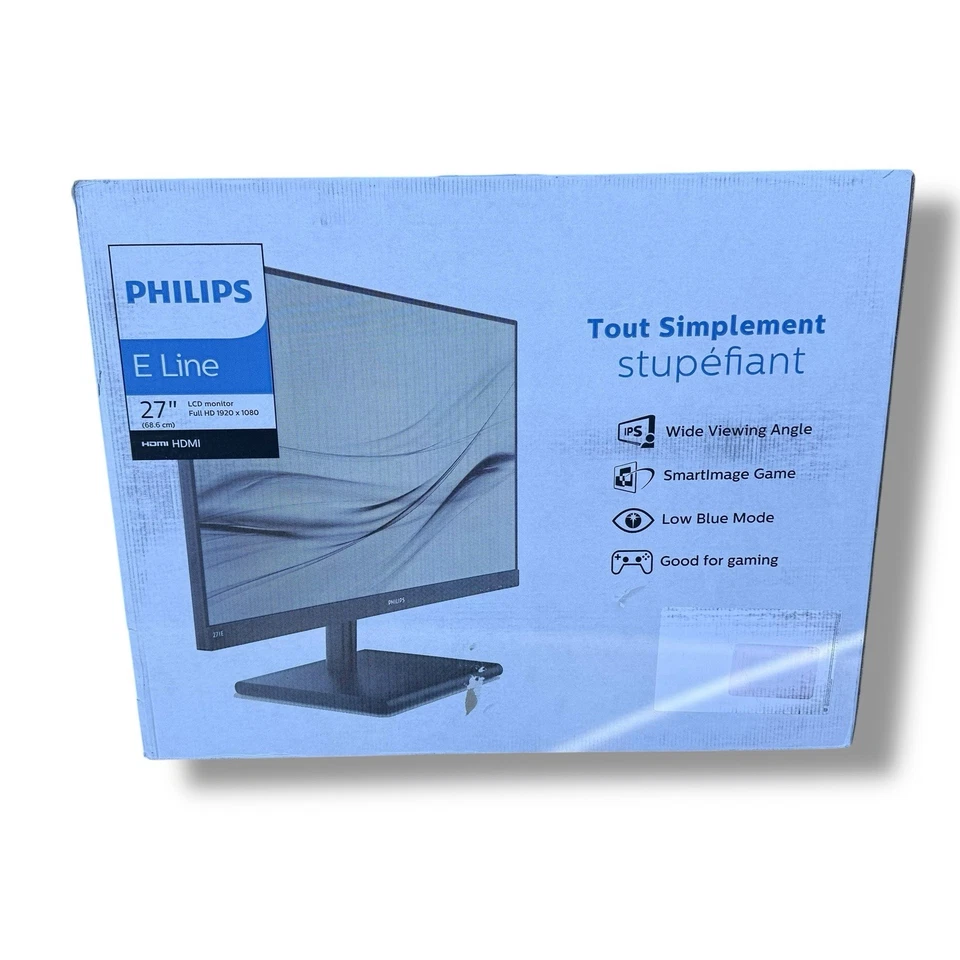 PHILIPS 271E1S 27" E Line Frameless Monitor Full HD IPS 1080P 124% sRGB | NEW - Image 2 of 4