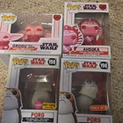 Funko Pop! Star Wars Lot Grogu Cookies #493 Ahsoka #496 Porg #198 Flocked