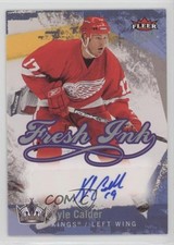 2007-08 Fleer Ultra Fresh Ink Kyle Calder #FI-KC Auto 2d8
