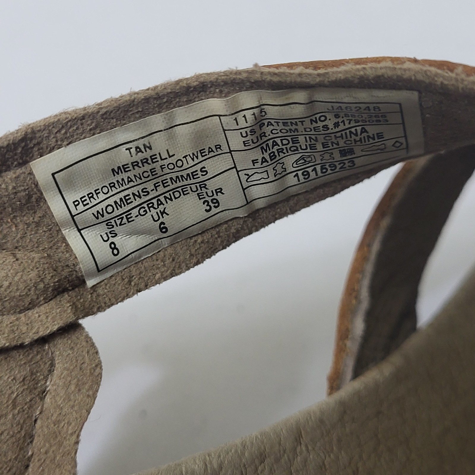 Sandali da passeggio comodi da donna Merrell Performance in pelle marrone fagotto taglia 8