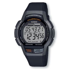 CASIO WS1000H-1AV Lap Memory 60 Digital Watch, Black/Gray