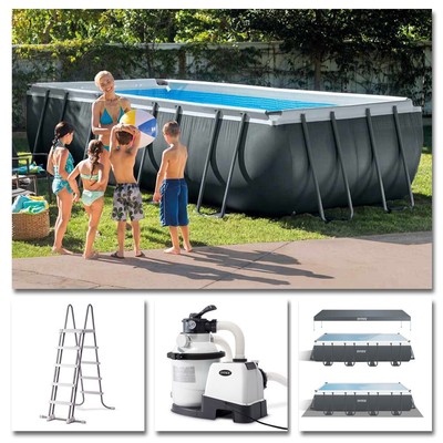 INTEX Komplettset Ultra XTR Frame Pool 549x274x132cm mit Sandfilter Swimmingpool