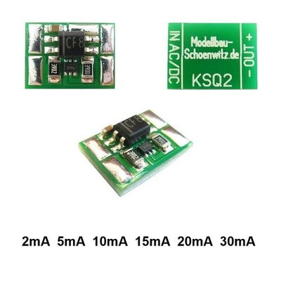 Konstantstromquelle LED Treiber 2 5 10 15 20 30 mA LEDs 4-24V an AC/DC Mini KSQ2