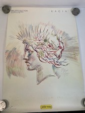 Affiche ancienne Peter Max "Dame de la Liberté" Kagin's Ana vente aux enchères