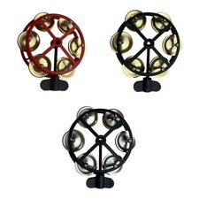 Hi Hat Tambourine with Metal Jingles Percussion Accessories Professional Drum