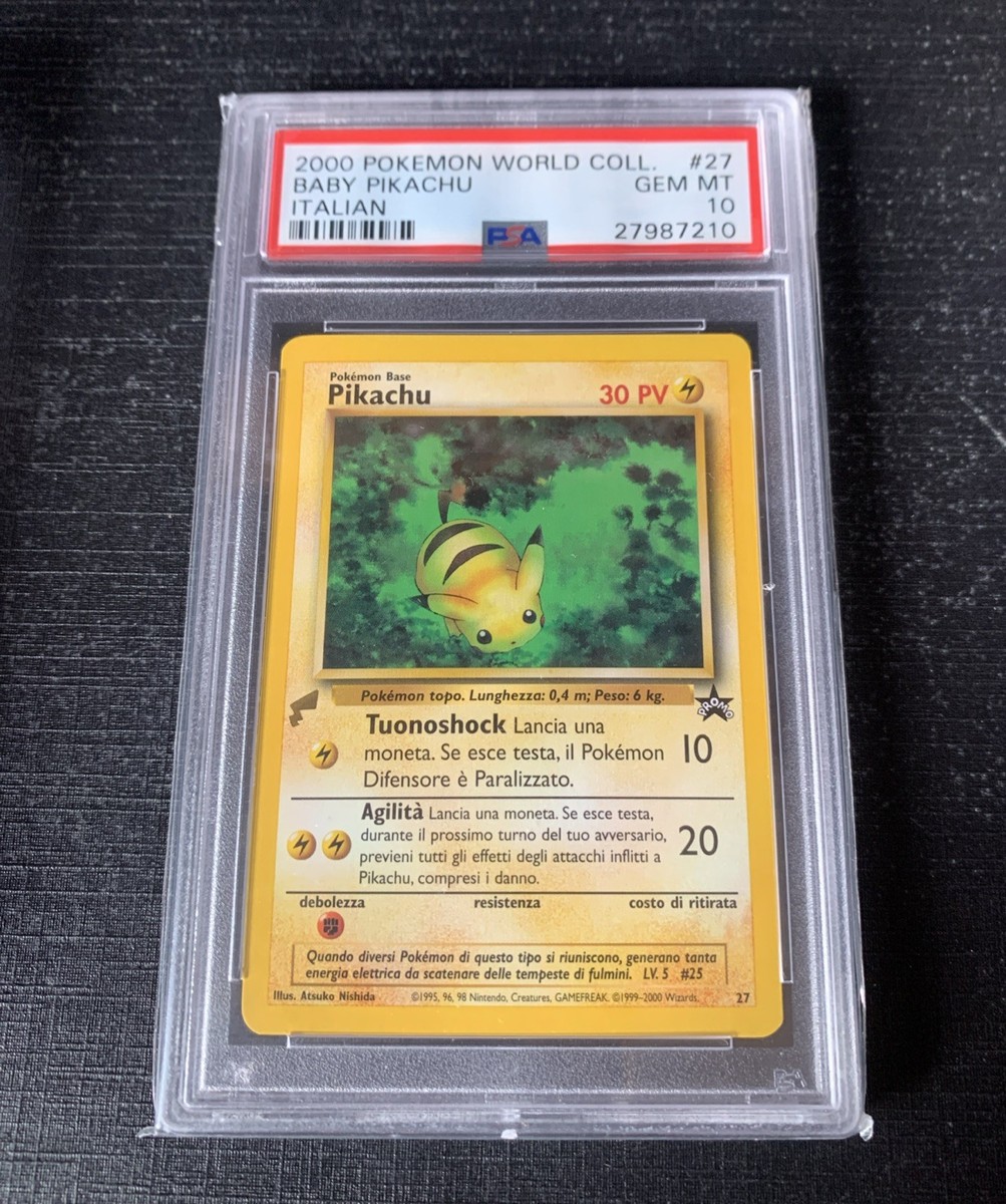 【PSA10】ピカチュウ ワールド イタリア 2000 Pokemon PSA 10 Pikachu World Italian Pikachu Card 27 | eBay