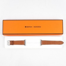 Apple Watch X Hermes 23mm brązowy skórzany pasek smartwatch zapięcie ze stali nierdzewnej