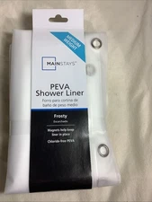 Frosty Shower Curtain Liner Anti-Bacterial PEVA 70x71 Water Repellent Mainstays