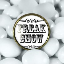 Freak Show Ring - Vintage Circus Handmade Bronze Adjustable Glass Ring