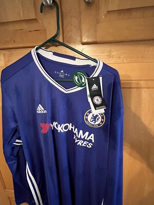 CHELSEA FC 2016/2017 JERSEY ADIDAS Size XXL Long Sleeve Blue