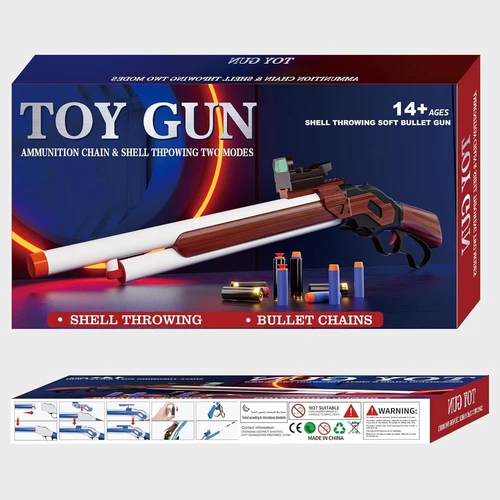 Shotgun Outdoor Soft Bullet Toy Gun with Shell Ejecting Air Soft Bullet Game Gun - Picture 19 of 35
