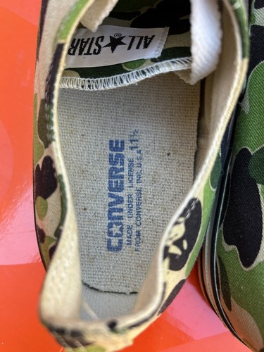 Converse Chuck Taylor X Bape 2002 A Bathing Ape Made In Japan Sz 11.5 - Picture 7 of 9