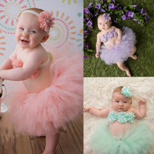 Summer Baby Cute Flowers Head Rope Vest Tutu Skirt Three-piece Set Photo Studio