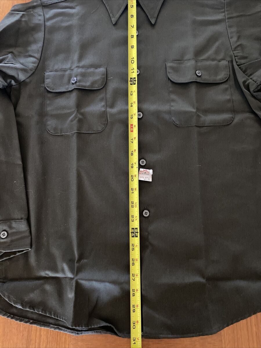 NWT 1950s Big Yank Dark Green Mens Work Shirt Olive USA NWT 1950s Big Yank Dark Green Mens Work Shirt Olive USA