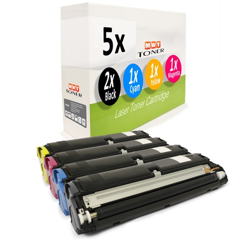 5X ECO Toner Per Konica Minolta Magicolor 2450-D 2500-W 2590-MF 2430