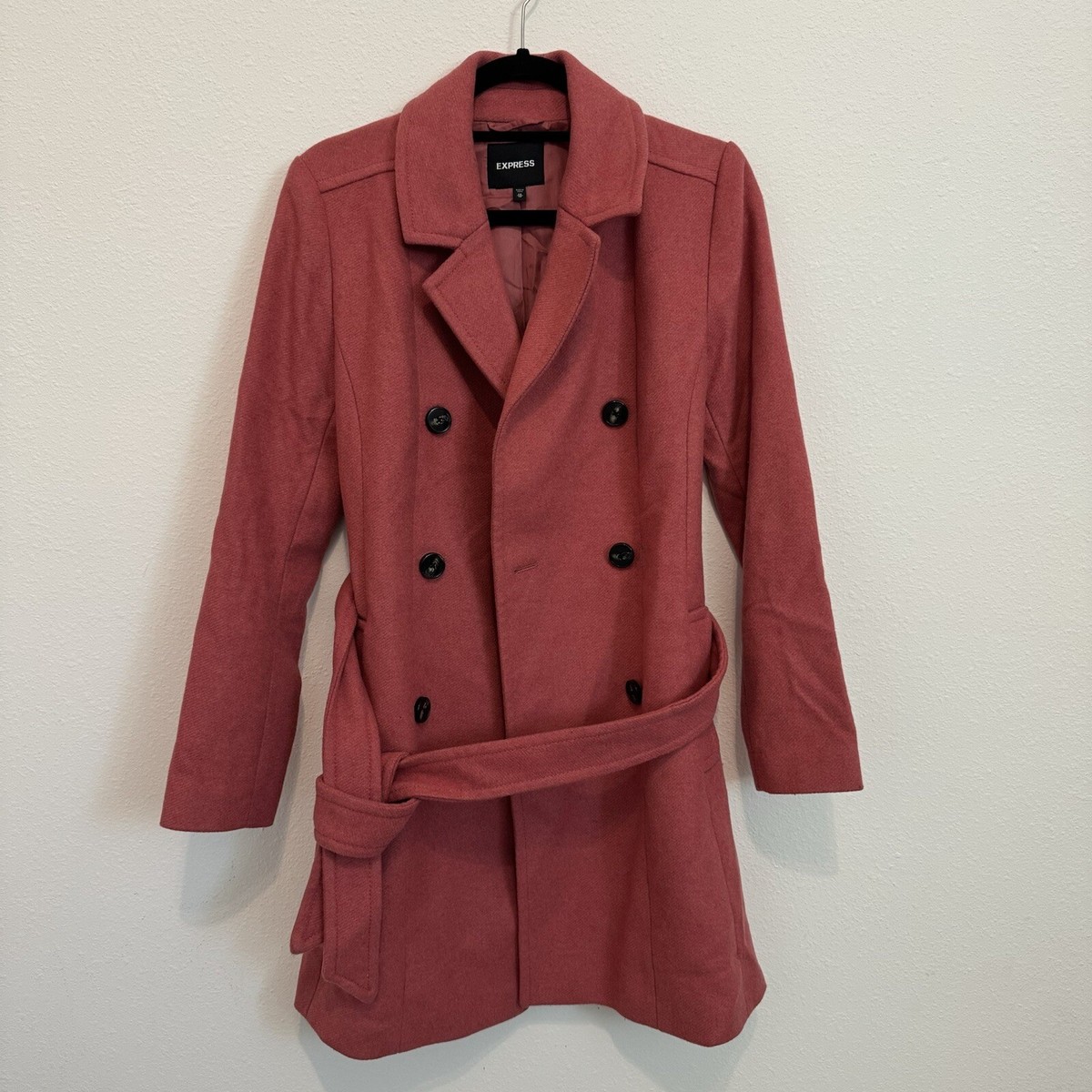 express pink pea coat