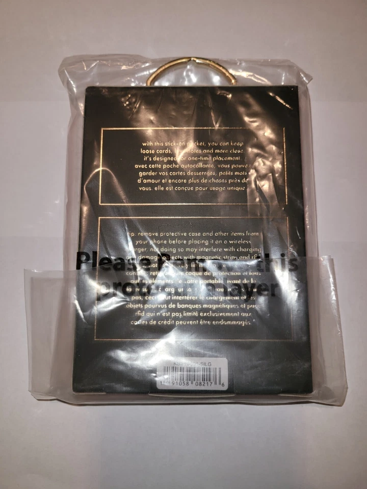 Kate Spade Нью-Йорк - наклейка карман карты держатель - серебро блестящий новый - Изображение 2 из 2