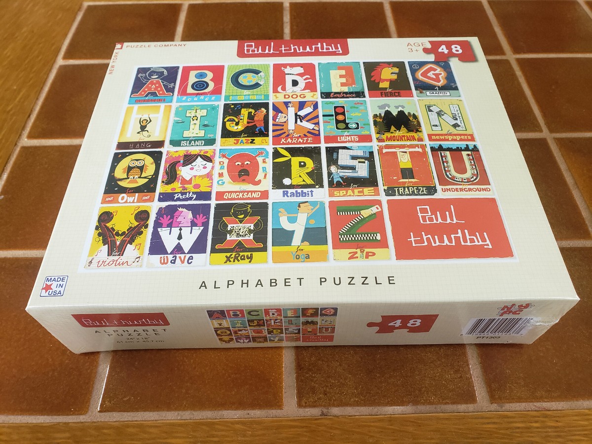 NEW SEALED ALPHABET Puzzle 48 pc Paul Thurlby 24