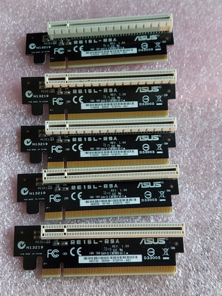 QTY 5 ASUS PCIe PCI Express Riser L 90 Degree Angle Adapter Card X16 RE16L-R9A - image 1 of 2