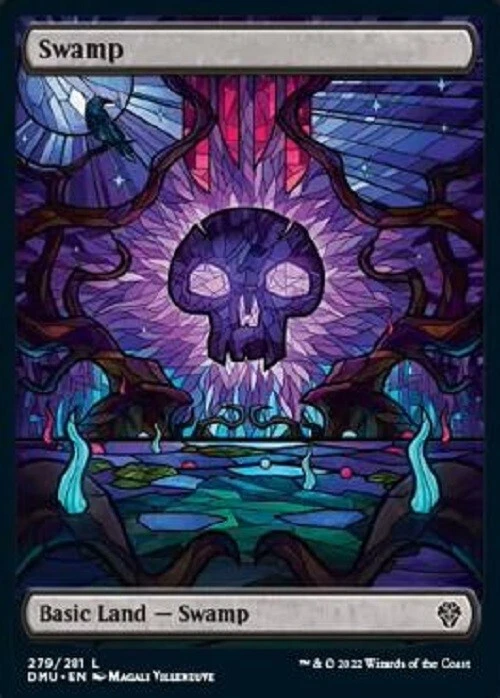 FOIL STAINED GLASS ART SWAMP X2 NM! *DOMINARIA UNITED* | eBay FOIL STAINED GLASS ART SWAMP X2 NM! *DOMINARIA UNITED* | eBay