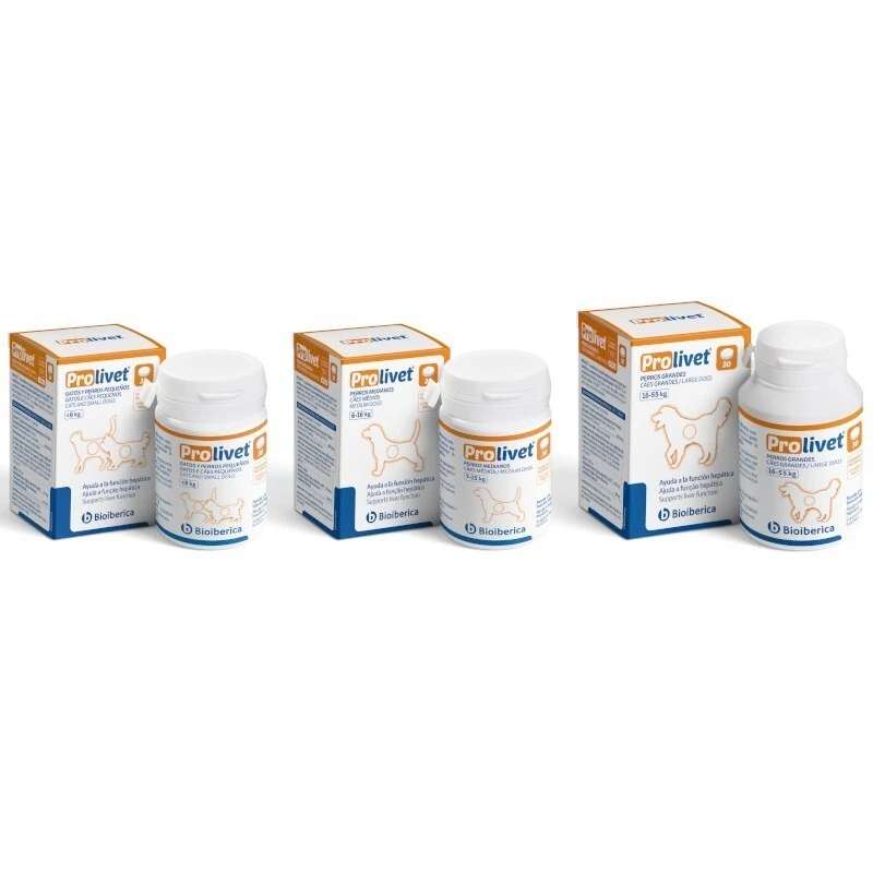 VETPLUS PROLIVET SUPLEMENTO HEPÁTICO PARA PERROS Y GATOS 30 COMP RAZAS GRANDES