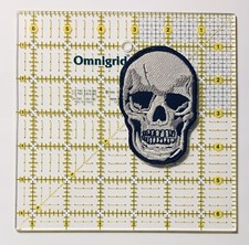 Human Skull Iron On Patch Goth Death Biker Patch