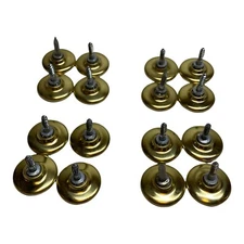 High Quality Chair Glides Floor Protectors Brass Color Set Of 16 - 4 Chairs