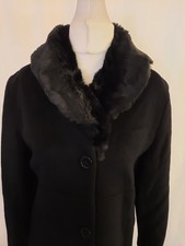 Jones New York Womens Wool Blend Coat, Size Us 12, Black , Rrp $360